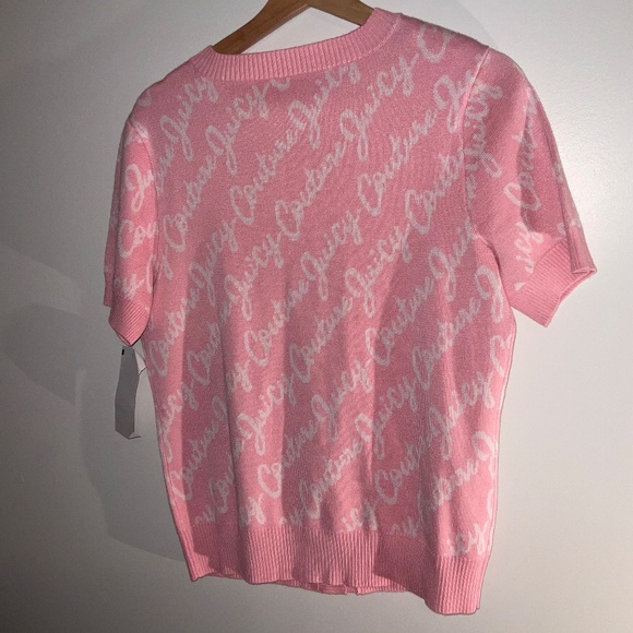 Juicy Couture Women’s Crew Neck Sweater – Medium, Pink & White, Brand NWT - Picture 4 of 10
